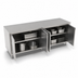 Thumbnail image #3 for John Boos Enclosed Stainless Steel Work Table with Cabinet Base, 120 x 24 Inches, 2 Hinged Doors