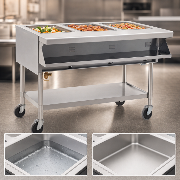 Product image #3 for Eagle Group SPHT5-208 Portable 5-Well Electric Hot Food Table with Open Base