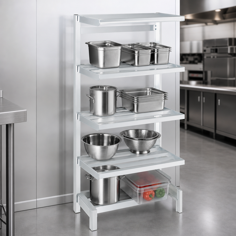 Product image #3 for Channel Manufacturing T-Bar Cantilevered Shelving Unit, 60W x 24D x 72H, Aluminum
