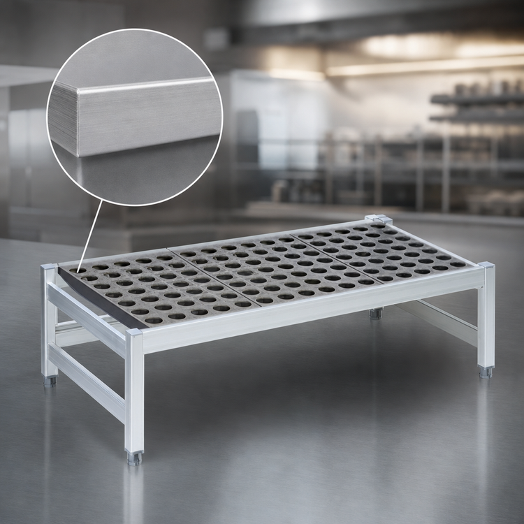 Product image #3 for Fermostock 26-Inch W x 22-Inch D x 12-Inch H Deep-Anodized Aluminum Dunnage Rack