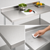 Thumbnail image #3 for John Boos Stallion Economy Stainless Steel Work Table with 5-Inch Backsplash and Undershelf, 48 x 24 Inches