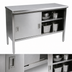 Thumbnail image #3 for John Boos Stainless Steel Enclosed Work Table with Cabinet Base and Sliding Doors, 132 x 30 Inch
