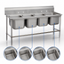 Thumbnail image #3 for Advance Tabco Regaline 4-Compartment Floor Model Sink with 11 Inch Splash