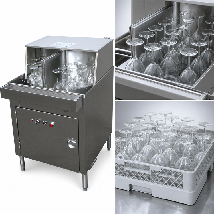 Product image #3 for American Dish Service ASQ II Underbar Carousel Glasswasher, Low Temperature, 34 Racks/Hour