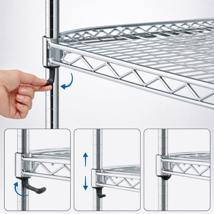 Product image #3 for Metro Super Erecta Super Adjustable 42" x 21" Stainless Steel Wire Shelf