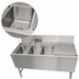 Thumbnail image #3 for Advance Tabco Prestige Supreme 3-Compartment Stainless Steel Underbar Sink Unit with Right Drainboard and Deck Mount Faucet, 48W x 25D x 36H