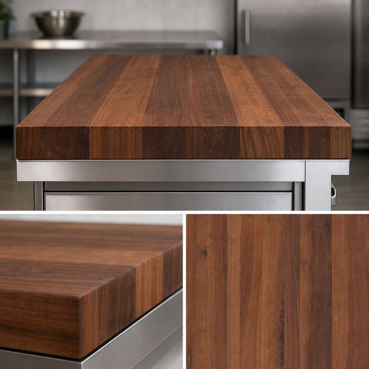 Product image #3 for Boos Block 36 Inch x 36 Inch American Black Walnut Countertop, 3 Inch Thick