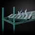 Thumbnail image #3 for QuadPLUS Louvered Polymer Shelf Mat with Wire Quad-Adjust Frame, 72 Inch x 24 Inch, Green
