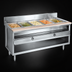 Thumbnail image #3 for La Rosa Electric Stationary Hot Food Table with Water Bath, 5 Pan Openings for 12 x 20 Pans, Open Cabinet Base, 72 x 28 Inches