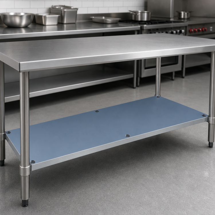 Product image #3 for 91-Inch Galvanized Steel Undershelf for Commercial Work Tables