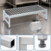 Thumbnail image #3 for Fermostock Aluminum Dunnage Rack with Adjustable Composite Feet, 35 x 14 x 12 Inches, 800 lb. Per Shelf
