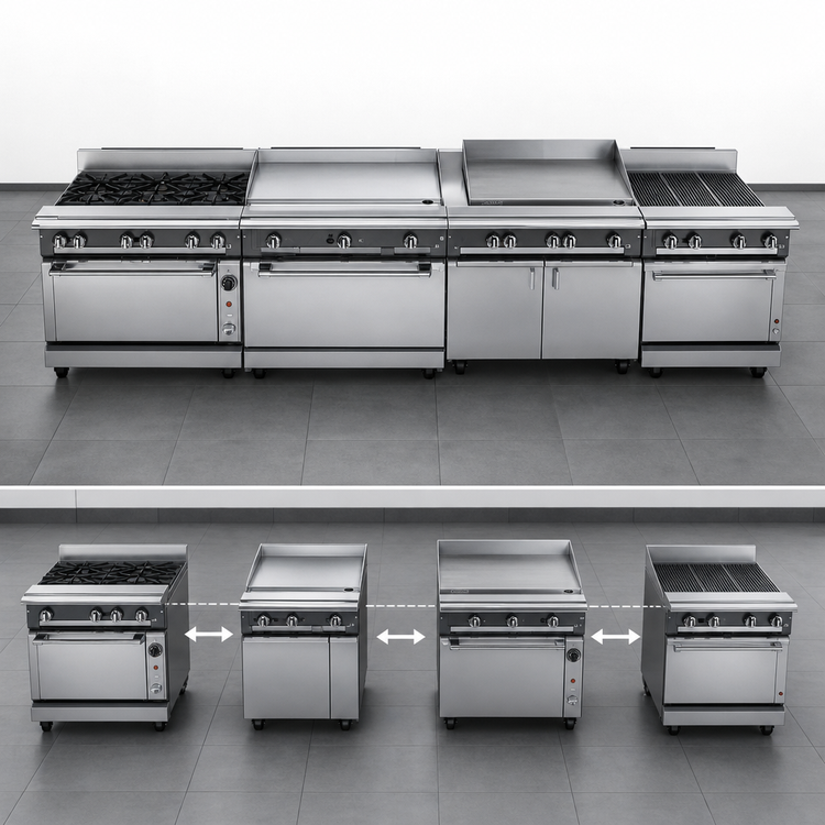 Product image #3 for Vulcan V Series Heavy Duty Modular 18-Inch Stainless Steel Work Top Range