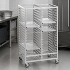 Thumbnail image #3 for Channel Manufacturing 468A6 Double-Section Aluminum Cafeteria Tray Rack, Side-Load, 36-Tray, 15 x 20-Inch, 6-Inch Spacing, 64-Inch