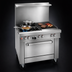 Thumbnail image #3 for Southbend Ultimate 36-Inch Commercial Gas Restaurant Range with 2 Open Burners, 24-Inch Charbroiler and Cabinet Base