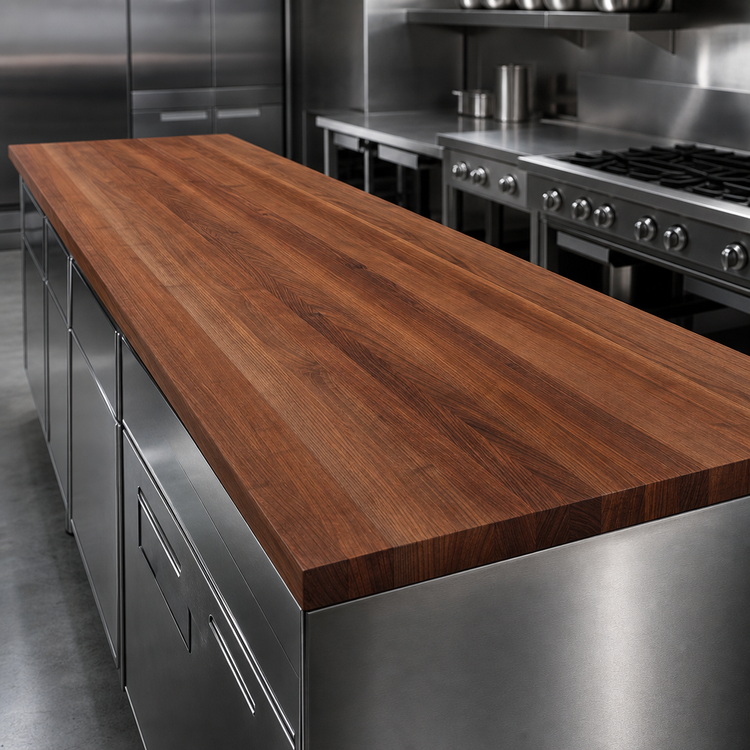 Product image #3 for Boos Block American Black Walnut Edge Grain Kitchen Countertop, 108" x 32" x 3"