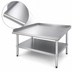 Thumbnail image #3 for Sapphire Manufacturing 30 x 24 Inch Stainless Steel Equipment Stand with Adjustable Undershelf and Splash Guard