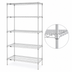Thumbnail image #3 for Metro Super Erecta Brite 5-Shelf Stationary Wire Shelving Starter Unit, 60W x 24D x 74H
