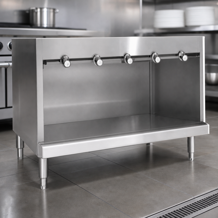 Product image #3 for Imperial 48-Inch Stainless Steel Open Base Equipment Stand with Undershelf