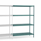 Thumbnail image #3 for Metro Super Erecta Pro PR-183663K3-A-4 4-Shelf Polymer Shelving Add-On Unit, 18 x 36 x 63 Inches, Stationary, Green