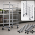 Thumbnail image #3 for Quantum 24-Inch Overhead Track Shelving Mobile Kit, Gray Epoxy Antimicrobial Finish