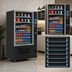 Thumbnail image #3 for KoolMore Refrigerated Snack and Drink Vending Machine with 60 Slots, Coin/Bill Acceptor, Black