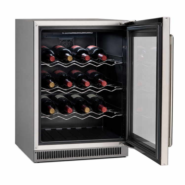 Product image #3 for Beverage-Air Curved Chrome Wine Rack for MMR49, 12-Bottle Capacity