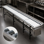 Thumbnail image #3 for Dinex DXIESR10 10-Foot PVC Roller Tray Make-Up Conveyor, Stainless Steel