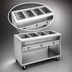 Thumbnail image #3 for Randell Custom & Serving 63-Inch Electric 4-Pan Open Well Hot Food Table with Open Shelf Base