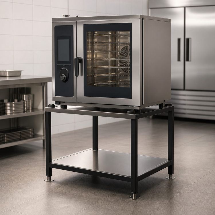 Product image #2 for Alto-Shaam Small Equipment Stand with Shelf and Seismic Feet for 6-10 and 10-10 Combi Ovens