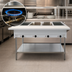 Thumbnail image #3 for Omcan USA Natural Gas Open Well Steam Table with 4 Full-Size Pan Capacity, Cutting Board, and Undershelf