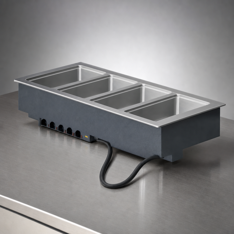 Product image #3 for Vollrath 5-Well Drop-In Electric Hot Food Well with Manifold Drain, 240V, Wet Operation