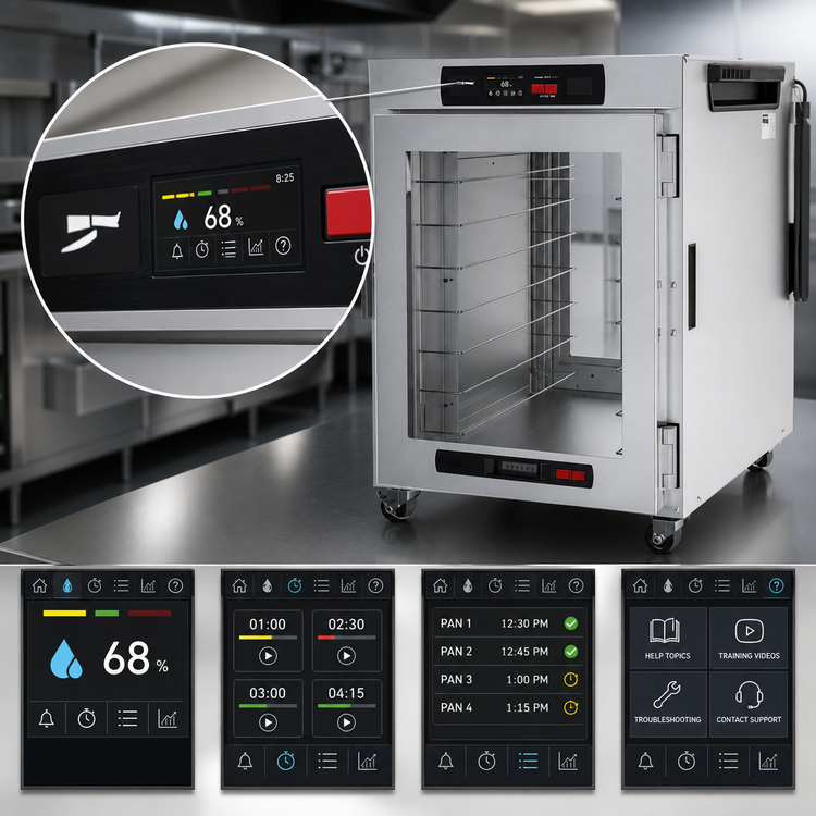 Product image #4 for Metro HotBlox™ Wide 8-Pan Pass-Thru Insulated Holding Cabinet, Undercounter, Digital Touchscreen, Clear Front and Rear Doors