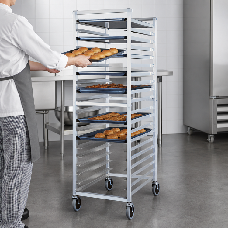 Product image #3 for New Age Full-Height Open-Side End-Loading Bun Pan Rack for 20 Full-Size Sheet Pans