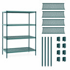 Thumbnail image #3 for Metro Super Erecta Pro PR-183074K3-S-4 Stationary Polymer Shelving Starter Unit, 18"W x 30"D x 74"H, 4 Shelves, Green
