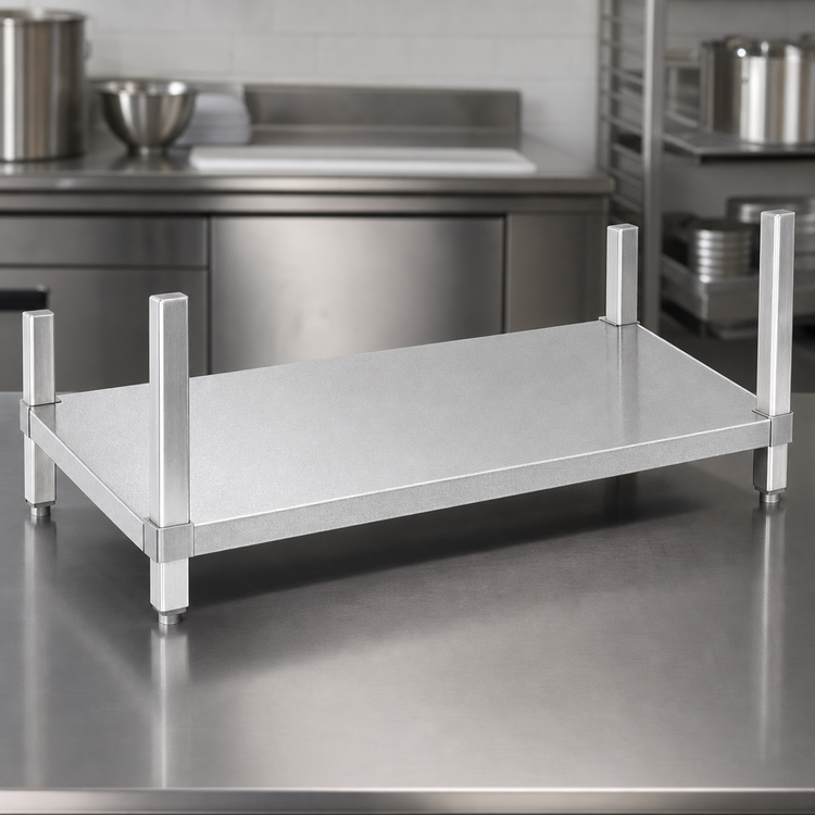 Product image #3 for 48 Inch x 24 Inch Stainless Steel Undershelf for Work Table