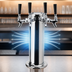 Thumbnail image #3 for Micro Matic Countertop 4-Faucet Air-Cooled Draft Beer Tower, Polished Stainless Steel