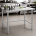 Thumbnail image #3 for Deluxe Series 72-Inch x 30-Inch Stainless Steel Work Table with Open Tubular Base