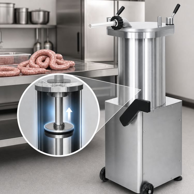 Product image #3 for Trento Vertical Automatic Hydraulic Piston Sausage Stuffer, 65 lb Capacity