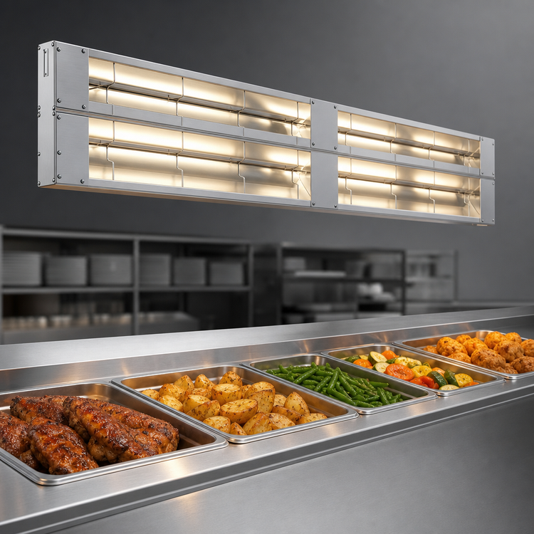 Product image #3 for Hatco Glo-Ray 66-Inch Lighted Infrared Strip Heater with Single Heater Rod