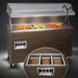 Thumbnail image #3 for 3-Well Deluxe Portable Hot Food Station with Buffet Breath Guard, Lights, and Enclosed Storage Base
