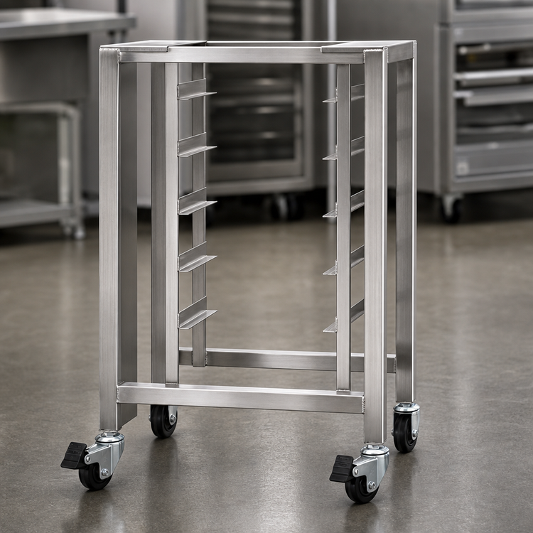 Product image #3 for Moffat SK33 Stainless Steel Equipment Stand with Casters for E33 Series Convection Ovens