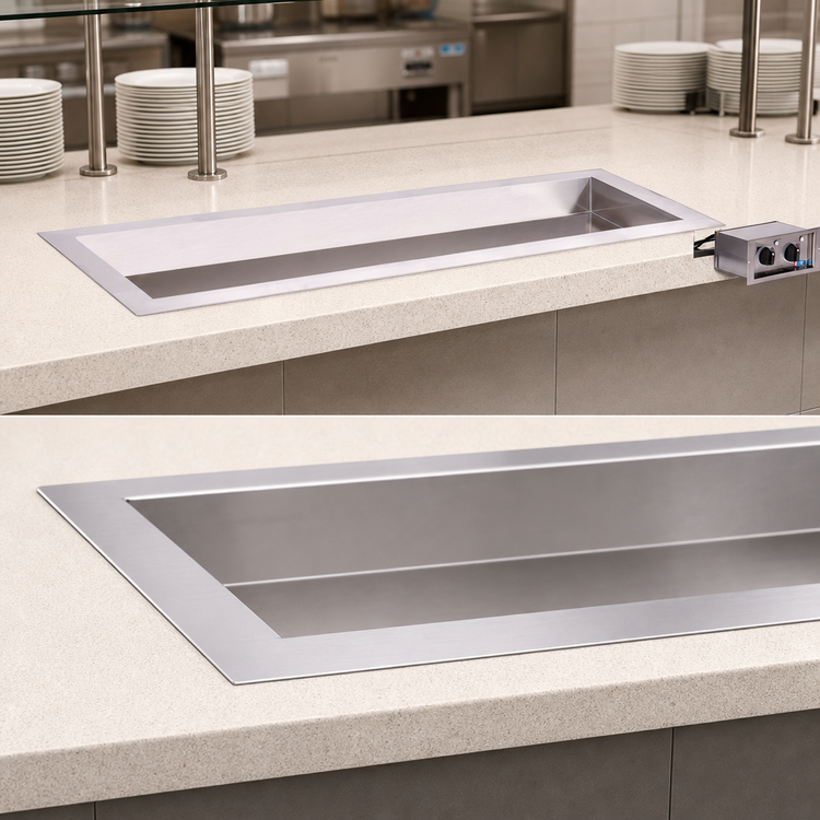 Product image #3 for Alto-Shaam Halo Heat 5-Pan Drop-In Electric Hot Food Well Unit with Large Flange