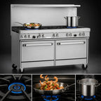 Thumbnail image #3 for Southbend (Middleby) Ultimate 4602DD-4G 60-Inch Gas Restaurant Range with 2 Open Burners, 48-Inch Griddle and 2 Standard Ovens