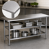 Thumbnail image #4 for 18-Gauge Stainless Steel Work Table with 2 Undershelves, 60 x 24 Inches