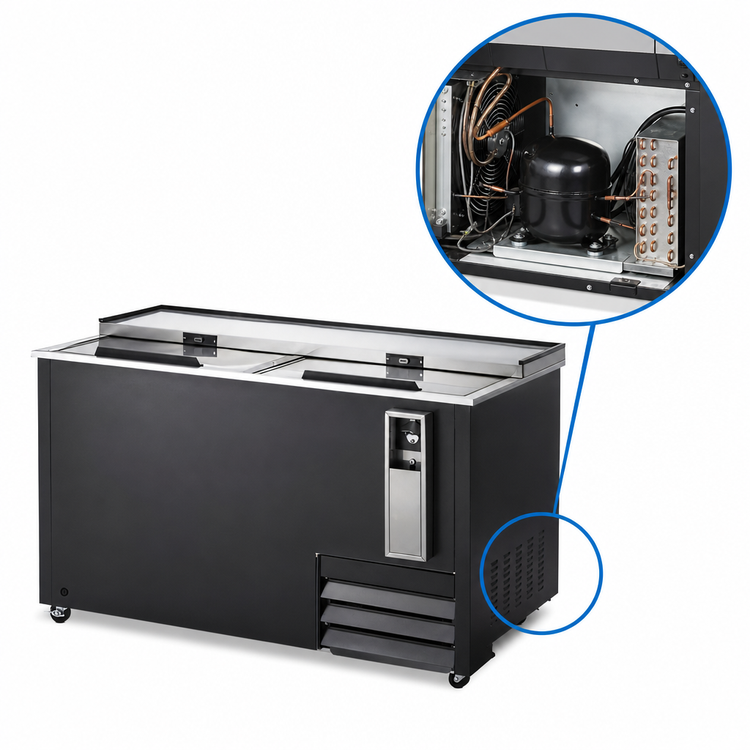 Product image #3 for Arctic Air AUB65R Horizontal Bottle Cooler, 64-1/2 Inch Wide, 19 Cu. Ft., Black Exterior