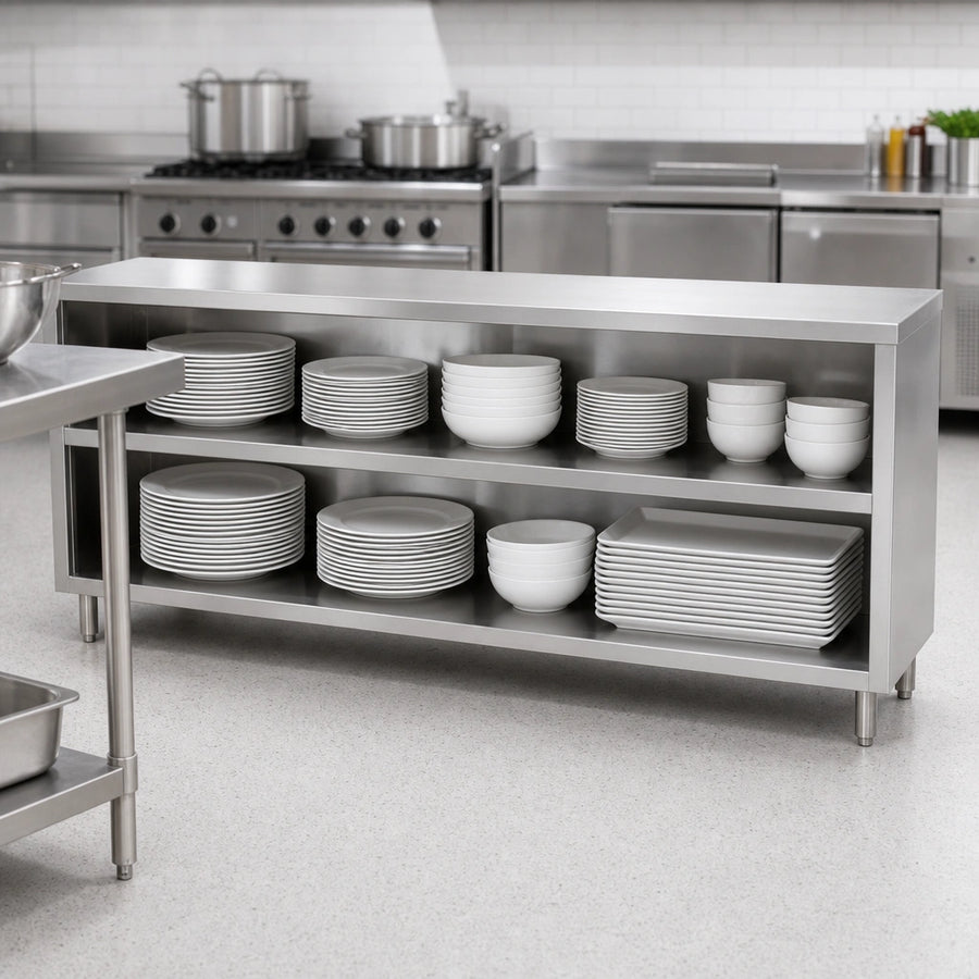 Open Front Dish Storage
