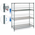 Thumbnail image #4 for Metro Super Erecta Super Adjustable 4-Shelf Wire Shelving Starter Unit, 72W x 21D x 63H, Metroseal 3 Green