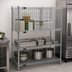 Thumbnail image #3 for 24 x 48 Security Enclosure Kit for Wire Shelving, Hinged Doors, Zinc Finish