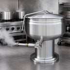 Thumbnail image #3 for Crown DP-30F 30 Gallon Direct Steam Full Jacketed Pedestal Kettle