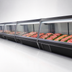 Thumbnail image #3 for Howard-McCray 32E Series 74-Inch Self-Contained Red Meat Refrigerated Service Case with LED Lighting